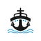 Sea ship transportation logo