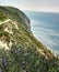 Sea shore and cliff. Rocky coast