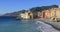 Sea shore and colorful houses in Camogli, Italy