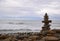 Sea shore pebble pile on beach in Victoria Australia