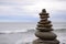 Sea shore pebble pile on beach in Victoria Australia