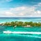 Sea and sky. Beautiful landscape Caribbean sea. Bahamas