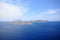 Sea sky cloud and islands rhodos