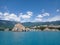 Sea Sky Summer Day Seashore City Summer sun Path Horizon Mountains Rocks Stones