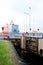 Sea sluice to lock incoming and outgoing ships