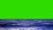 Sea and Small waves on a Green Screen Background