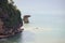 Sea stack rock formation in Bako national park Malaysia