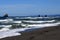 Sea Stack Waves on a California Beach
