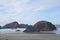 Sea stacks at low tide near  Meyers Creek Beach