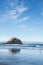 Sea stacks in the Pacific Ocean near Crescent City California on a clear sunny day