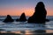 Sea Stacks Sunset at Rodeo Beach