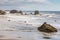 Sea stacks and surf on Bandon beach on the Oregon coast