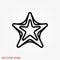 Sea star icon. Starfish vector sign. Sea animal symbol isolated on background