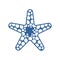 Sea starfish vector single icon, separate isolated illustration