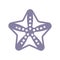 Sea starfish vector single icon, separate isolated illustration