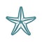 Sea starfish vector single icon, separate isolated illustration