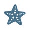 Sea starfish vector single icon, separate isolated illustration