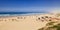 Sea Stockton beach crowd panorama