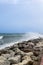 Sea storm on wharf in Torremolinos