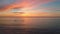 Sea sunrise, Aerial view of little water ducks swimming on the water surface