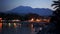 Sea sunset with mountains in the background. Turkey, Kemer.