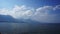 Sea sunset with mountains in the background. Turkey, Kemer.