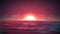 Sea sunset vector background. Romantic landscape with red sky on ocean. Abstract summer sunrise