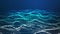 Sea surface formed by glowing particles. 4k seamless looping animated background