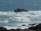 When the sea tide rises, strong and powerful blue waves advance to the coast at Taitung ,Taiwan.