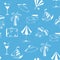 Sea travel seamless funny pattern