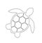 Sea turtle line icon