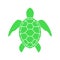 Sea turtle. Turtle silhouette. Vector icon isolated on white