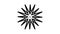 sea urchin line icon animation