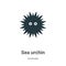 Sea urchin vector icon on white background. Flat vector sea urchin icon symbol sign from modern animals collection for mobile