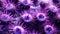 Sea urchins underwater in the Atlantic ocean (purple sea urchin Paracentrotus lividus) Generative AI