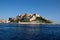 Sea view at Calvi old town on Corsica island in France