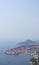 Sea view of the city of Dubrovnik in Croatia