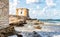 Sea view with Ligny Tower, Trapani, Italy.