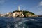 Sea view of St Euphemia church in Rovinj,Croatia