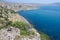 Sea view from the top of Cape Alchak in Crimea