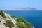 Sea view from the top of Cape Alchak in Crimea