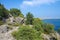 Sea view from the top of Cape Alchak in Crimea