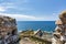 Sea view from the Venetian Fortress of Methoni in Peloponnese, Messenia, Greece