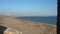 sea view from the window of an old stone castle