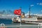 Sea voyage on the old ferryboat from Asian part of Istanbul to European