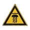 Sea wasp jellyfish. Marine Stingers. Warning marine danger. Yellow triangle.