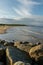 Sea water flows into the shore of the beach