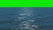 Sea and Water Ripples on a Green Screen Background