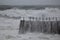 Sea water runoff on the pier