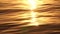 Sea water surface sunset. Low angle view over golden sea water. Sun glare. Abstract nautical summer ocean nature